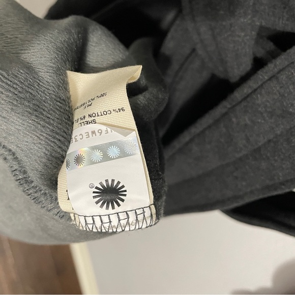 UGG Brunswick Robe Charcoal Gray Plush Hooded Lined Mens Large L XL - Picture 5 of 13